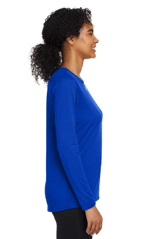 Under Armour Womens Team Tech Moisture Wicking Long Sleeve Crewneck T-Shirt - Royal Blue