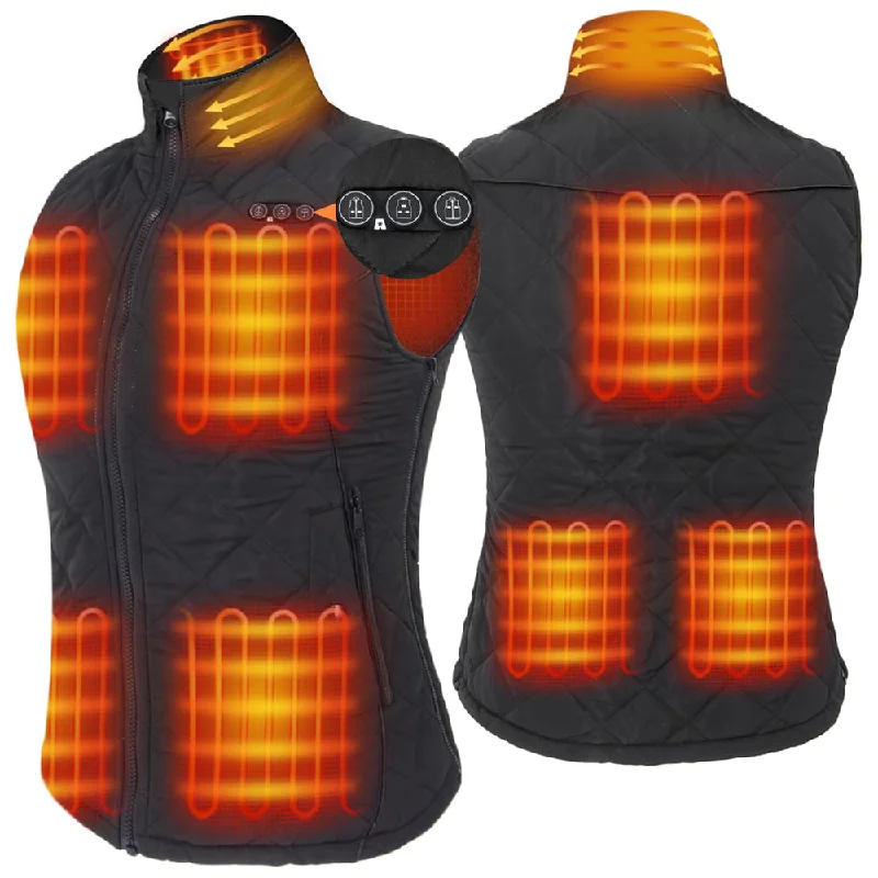 ARRIS Heated Vest for Women, Size Adjustable 7.4V Electric Warm Vest 8 Heating Panels with Battery