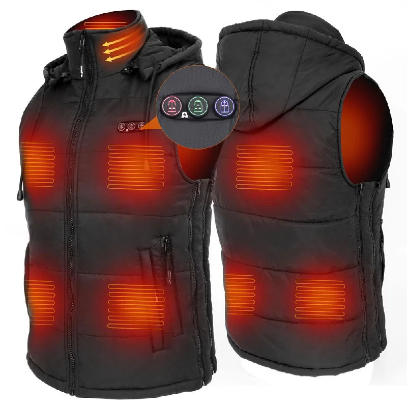 DUKUSEEK Lightweight Hat Detachable Unisex Heated Vest +Heated Gloves Holiday Sale Combo Sets