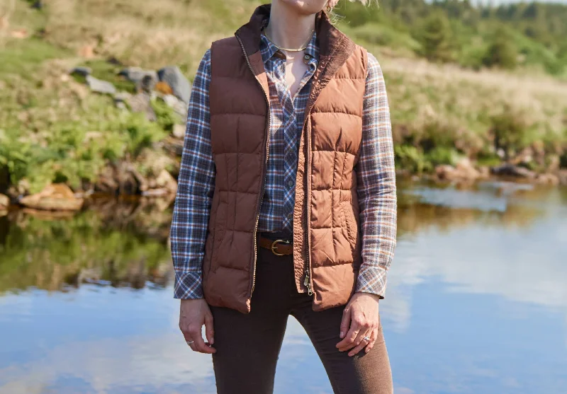 Spiddal Quilted Vest - Walnut