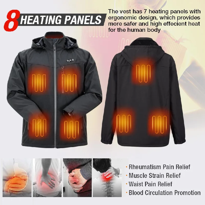 ARRIS Heated Jacket For Men+ Size Adjustable Fleece Heated Vest for Men Holiday Bundle Sale